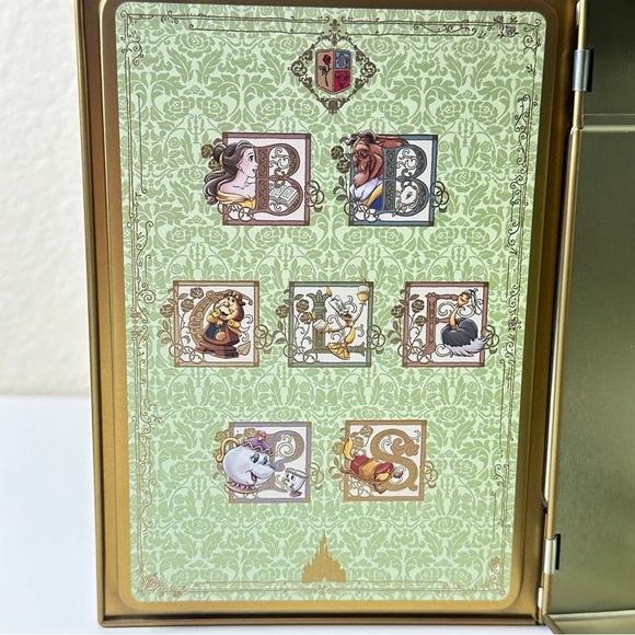 Tokyo Disney Resort Beauty and Beast Metal Book Tin Case - Picture 6 of 8
